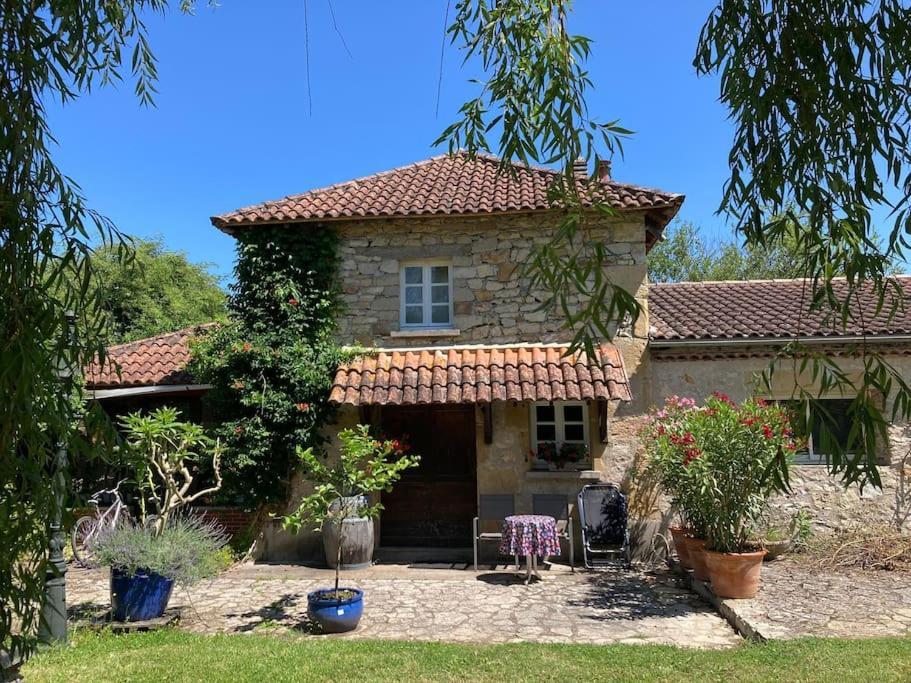Vakantiehuis La Poire, Op Landgoed Aan De Dordogne Prudhomat Bagian luar foto